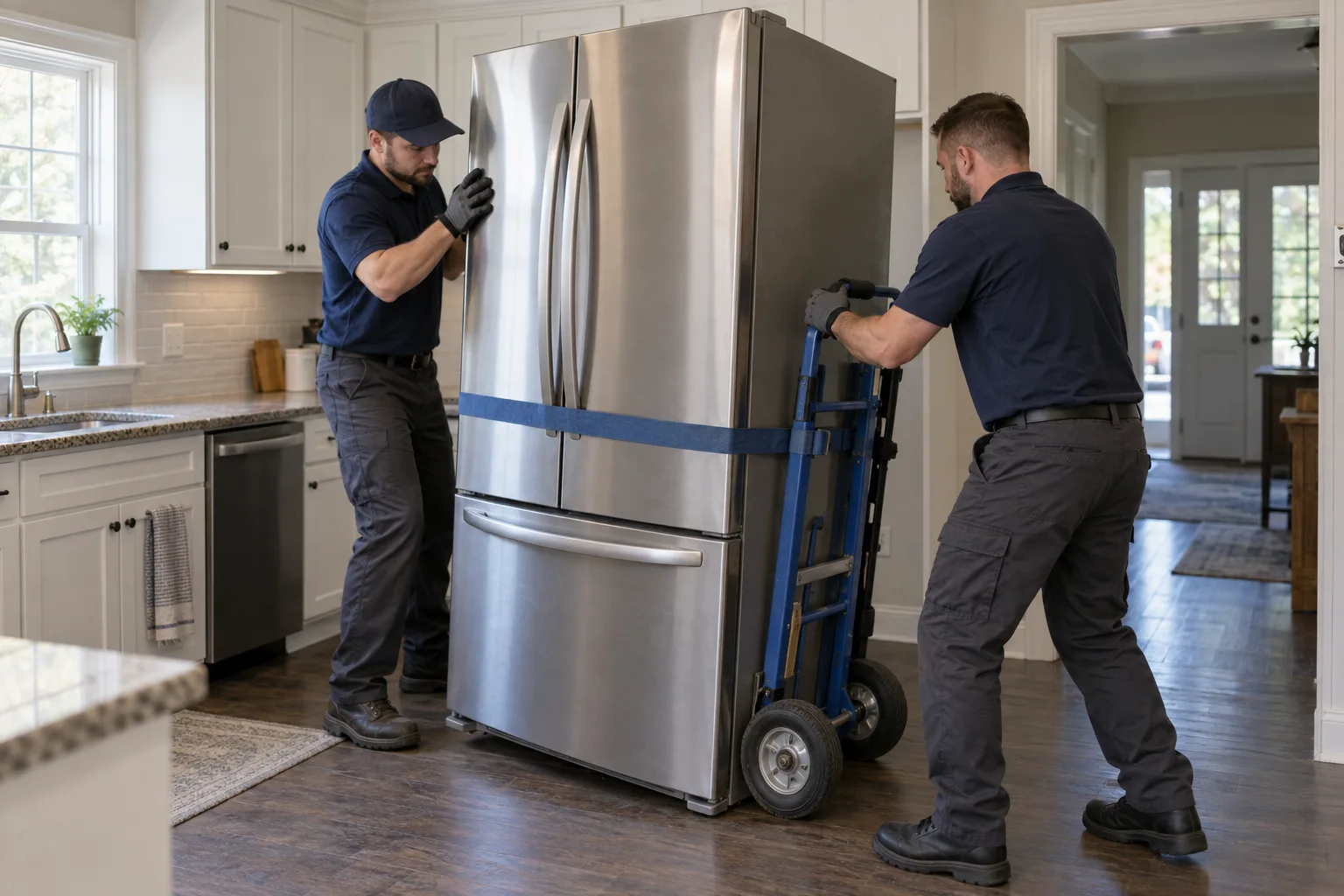 Large household appliance ready for removal